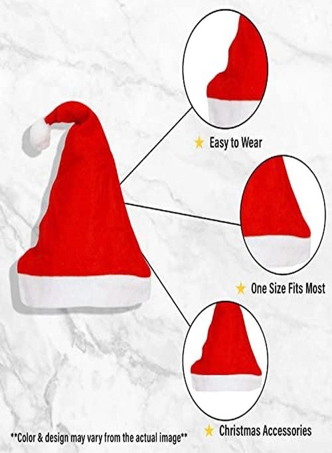 ascension Christmas Santa Claus Hat/Santa Claus Cap Merry Christmas Hat Cap for Christmas/Xmas Party Celebration (Pack of 12) - Image 3